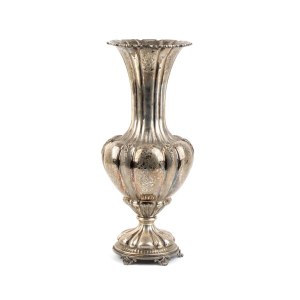 Italian solid silver vase early 20th century