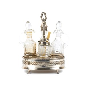 PETRUZZI E BRANCA, Italian solid silver cruet set mid-20th Century