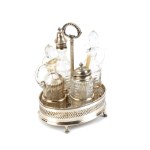 PETRUZZI E BRANCA, Italian solid silver cruet set mid-20th Century