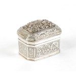 Solid silver box Burma, early 20th century