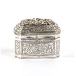 Solid silver box Burma, early 20th century