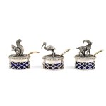 Set of 12 Italian solid silver place cards mid-20th Century