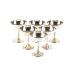 Set of six Italian solid silver bowls second half of the 20th century