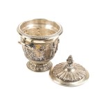 italian solid silver lidded cup 1940s