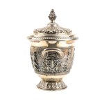 italian solid silver lidded cup 1940s