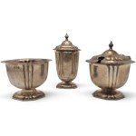BRITTON, GOULD & Co., English Sterling Silver Salt and Pepper cruet set Birmingham, 1935