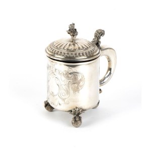 italian solid silver tankard 20th century