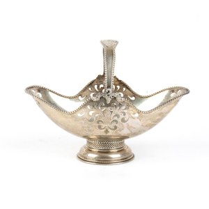 Italian solid silver basket mid-20th Century