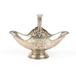 Italian solid silver basket mid-20th Century