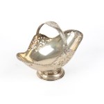 Italian solid silver basket mid-20th Century
