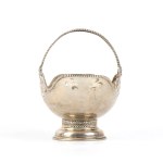 Italian solid silver basket mid-20th Century