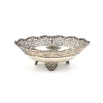 italian solid silver basket mid-20th Century