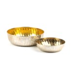 A pair of Italian solid silver bowls second half of the 20th century
