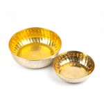 A pair of Italian solid silver bowls second half of the 20th century