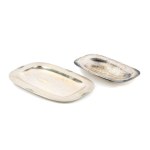 A pair of Italian solid silver trays first half of the 20th century