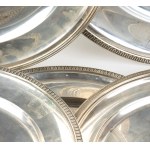 A group of 5 italian solid silver trays 20th century