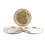 A group of 3 Italian solid silver dishes first half of the 20th century