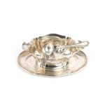 Italian solid silver gravy boat first half of the 20th century
