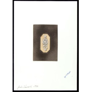 GIULIO ZANCOLLA, Design for drop earring 1930s