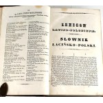 BOBROWSKI - LATIN-POLISH DICTIONARY, vols. 1–2 [2-volume set] Vilnius 1841–1844, hardcover
