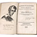 MICKIEWICZ - KONRAD WALLENROD 1828 [2e éd.] ; WĘŻYK - LES ENVIRONS DE CRACOVIE, Cracovie 1820