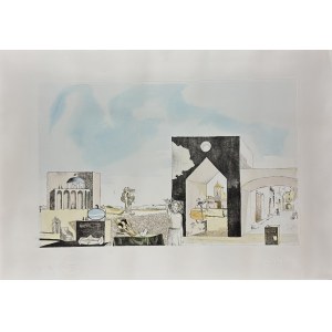 Salvador DALI (1904–1989), “Suburb of the Paranoiac-Critical City” (French: Banlieue de la ville paranoïaque-critique), 1974