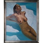 Igor Volosnikov, Nude in the Pool, 2023