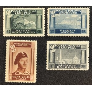 MILITARY MAIL—2nd POLISH CORPS IN ITALY, 1946, Sheets 1–4 **