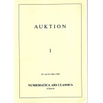 ARS CLASSICA. Auktion 1. Zurich, 29\30 - Marz, 1989. antike munzen. Iberische pragungen; placchette e medaglie dal XV secolo al XX. pp. 111, tavv. 85 + 9 tavv. a colori. ril ed sciupata, interno buono stato. interessante serie di monete romane, e importan