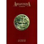 ARSANTIQUA. Auction III. London, 8 - November, 2002. Greek and roman coins, medieval, medals, ecc. pp 150, lots 519, tutti illustrati a colori nel testo, con ingrandimenti. Brossura ed. ottimo stato, importante vendita.