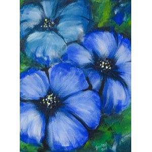 José Angel Hill, Blue flowers 