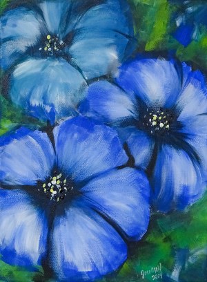 José Angel Hill, Blue flowers 