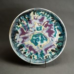 Helena TEODOROWICZ - Abstract Artistic Platter - 1960s [one-of-a-kind, 37 cm]