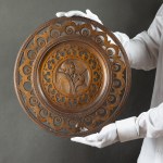 Pre-war wooden cake stand in the Zakopane style - Sabała - Zakopane, 1930s [woodcarving]