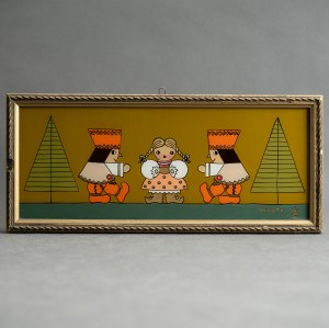 GĄSIENICA SZOSTAK Krystyna - Zaloty - Zakopane lata 60 [obraz na szkle, 12x30 cm]