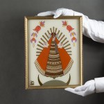 Krystyna GĄSIENICA SZOSTAK - The Highlander Virgin Mary - Zakopane, 1960s [painting on glass, 35x28 cm]