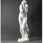 LASZCZKA Konstanty - Rzeźba Ewa z drzewem jabłoni - Skawina lata 20 [unikat, 62 cm wysokości]
