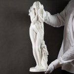 Konstanty LASZCZKA - Sculpture "Eve with an Apple Tree" - Skawina, 1920s [one-of-a-kind, 62 cm tall]