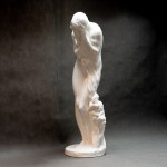 LASZCZKA Konstanty - Rzeźba Ewa z drzewem jabłoni - Skawina lata 20 [unikat, 62 cm wysokości]