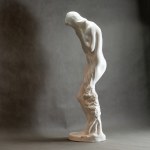 LASZCZKA Konstanty - Rzeźba Ewa z drzewem jabłoni - Skawina lata 20 [unikat, 62 cm wysokości]