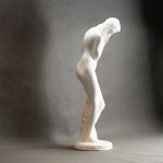 LASZCZKA Konstanty - Rzeźba Ewa z drzewem jabłoni - Skawina lata 20 [unikat, 62 cm wysokości]