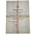 Second Polish Republic: Certificate of Completion of the 20th PPZK Reserve Officer Candidate Division Course, 1939