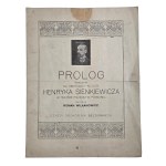 Henryk Sienkiewicz, Prologue
