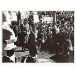 Second Polish Republic: Unveiling of the Józef Piłsudski monument in Rome—Edward Rydz-Śmigły, Gen. Bolesław Wieniawa-Długoszowski, Gen. Mieczysław Boruta-Spiechowicz, Mussolini. Large format.
