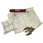 Certificates of the Cross of the Order of Polonia Restituta, along with a tube; National Treasure certificate; Col. Jan Wawrzkiewicz, graduate