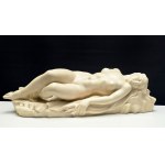 Large ceramic sculpture—Female Nude—Josef Stybr—Bechyně—1960s