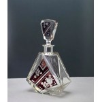Karl Palda - Art Deco - crystal decanter with glasses - 1930s