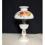 A nostalgic table lamp with hand-painted flowers—1960s