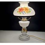 A nostalgic table lamp with hand-painted flowers—1960s