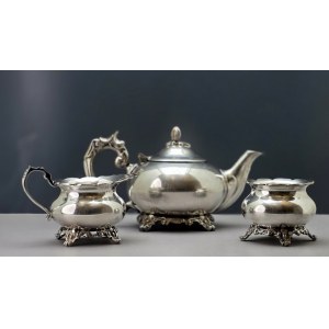 Versilbertes Tee-/Kaffeeservice – Aarti EPNS – England 1950–1975